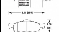 Колодки тормозные HB420F.724 HAWK HPS передние FORD Mondeo (I), (II)
