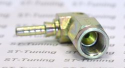 Фитинг мама AN-03 3/8X24 под прямой конус, 90° D-03 нерж. сталь, под опрессовку S6090-03C, Goodridge