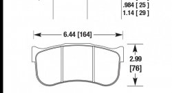 Колодки тормозные HB699V.866 HAWK DTC-50; Brembo GT-3 caliper (wide annulus) 22mm