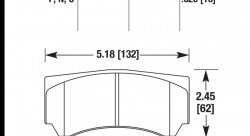 Колодки тормозные HB655N.620 HAWK HP Plus, ALCON Mono4