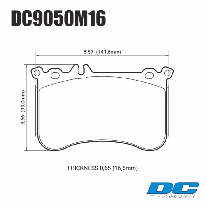 Колодки тормозные DC9050M16 DC brakes Race Track, A 45 AMG (W176); CLA 45 AMG (C117); GLA 45 AMG