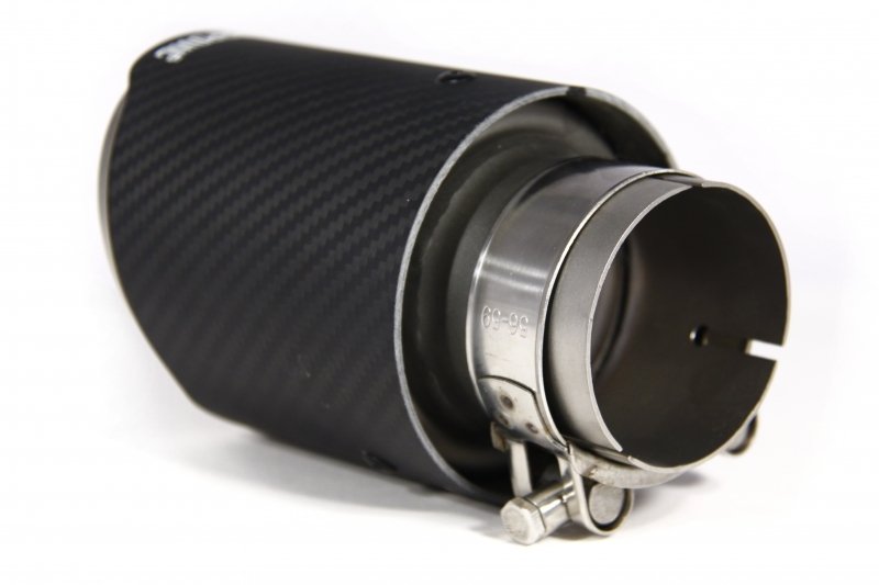 Насадка на глушитель, дизайн AKRAPOVIC EVO карбон, D посадочный 57 мм / D наруж 90 мм AC15790EV