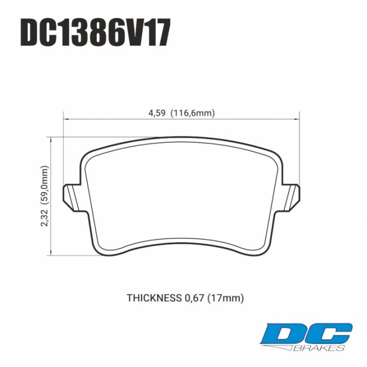 Колодки тормозные DC1386V17 DC brakes Street STR.S, задн. AUDI A5, A4, Q5, A6, A7 
