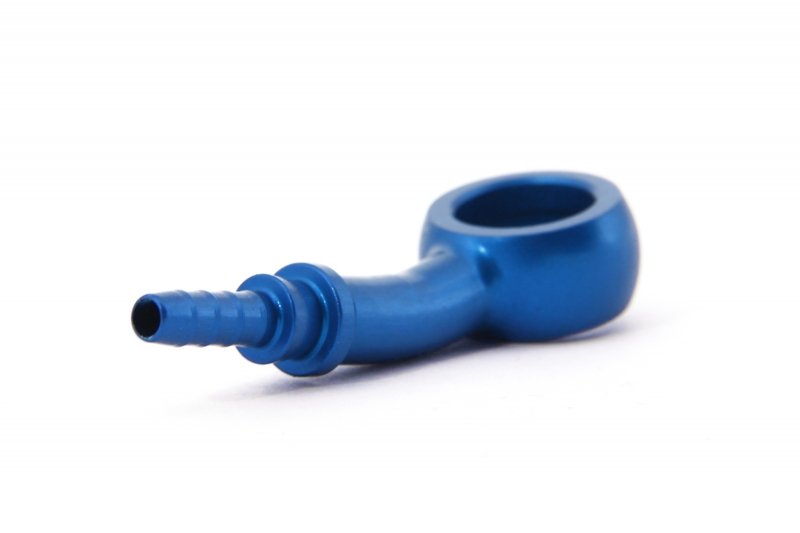 Фитинг banjo d10 mm, 20° D-03 алюминий СИНИЙ, под опрессовку S5093-03D, Goodridge