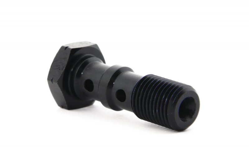 Болт (штуцер) двойной для banjo M10x1 L=30 mm алюминий ЧЕРНЫЙ, Goodridge 993-03-31DBK
