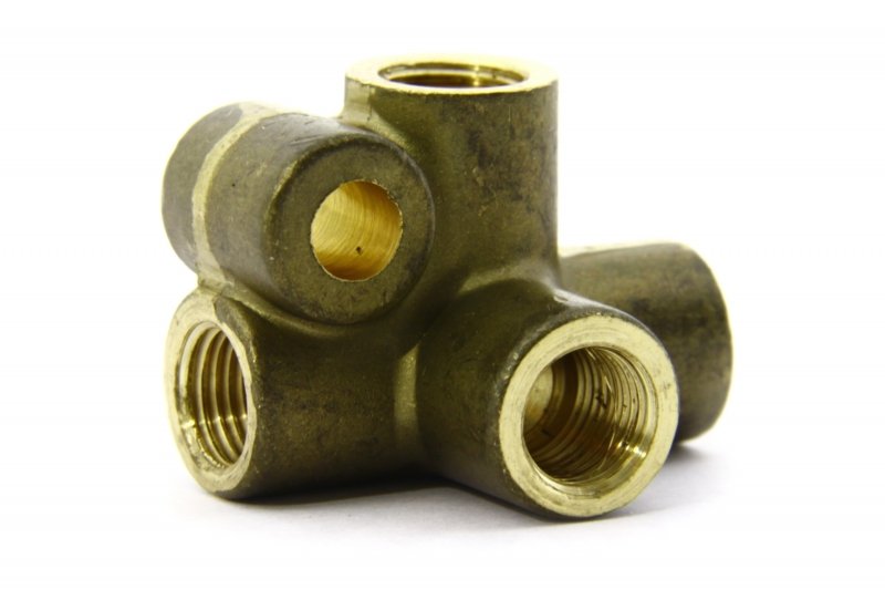 Соединитель четыре входа Goodridge М-М-М-М (M10x4 входа) female прямой конус бронза, 2204-31B