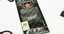 Шильд алюминиевый на руль Sti