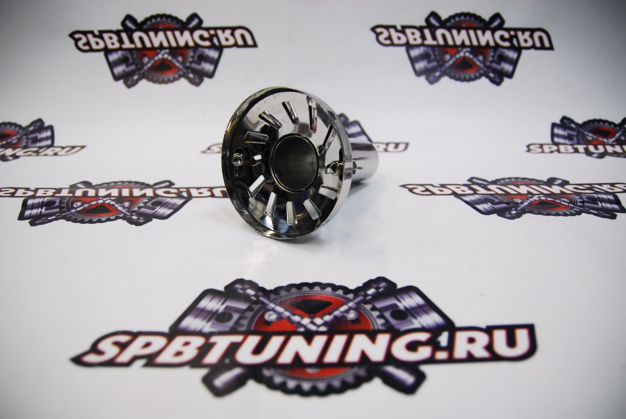 Сайленсер-флейта для трасс 100мм с регулировкой полированный