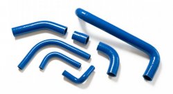 Комплект патрубков 2101-07 (Алюм. радиатор) 7 шт (Синий силикон)