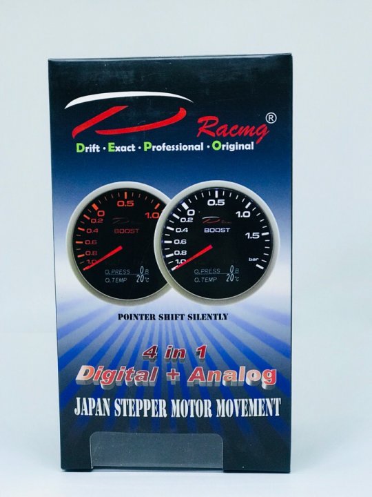 Датчик DEPO 60mm 4 в 1 черный давление масла, температура воды и масла, вольтаж