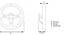Спортивный руль GP RACE S 2000 BLACK (Оригинал)