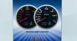 Датчик DEPO 60mm 4 в 1 черный буст, давление масла, температура масла и вольтаж