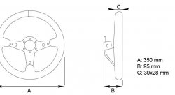 Спортивный руль GP RACE CONDOR BLACK/YELLOW (Оригинал)