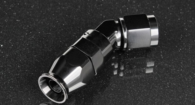 Фитинг AN6 45° под тефлоновый шланг PTFE, усиленный