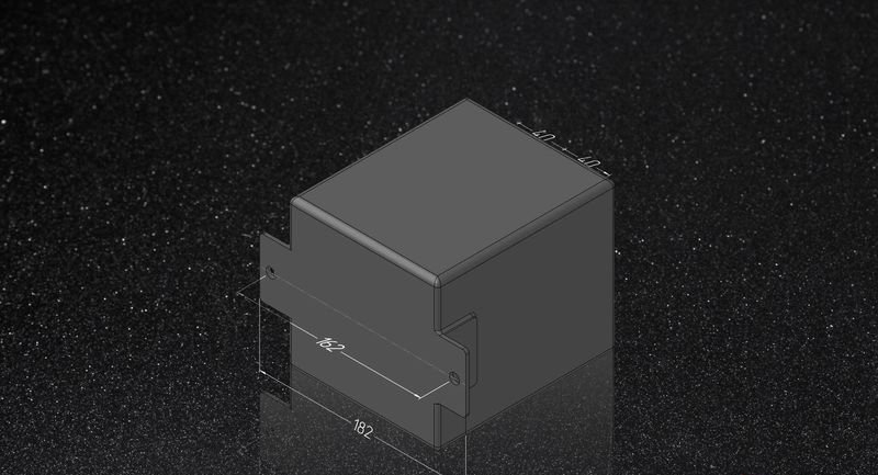 Бак топливный, 2 л, вход - AN6, выход - AN6, с отверстием для насоса 044, алюминиевый, черный
