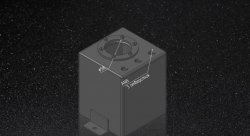 Бак топливный, 2 л, вход - AN6, выход - AN6, с отверстием для насоса 044, алюминиевый, черный