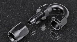 Фитинг AN6 180° под шланг AN, черный