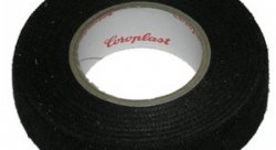 Изолента гладкая тканевая, черная