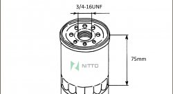Фильтр масляный Nitto (1zz, 3s, 1nz, 2nz)