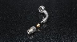 Фитинг BANJO AN3 - 11,2 мм, 90°, под тефлоновый шланг PTFE, нержавеющая сталь