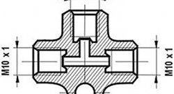 Тройник WPP-126 M10X1.0-M10X1.0-M10X1.0 УНИВЕРСАЛЬНЫЙ