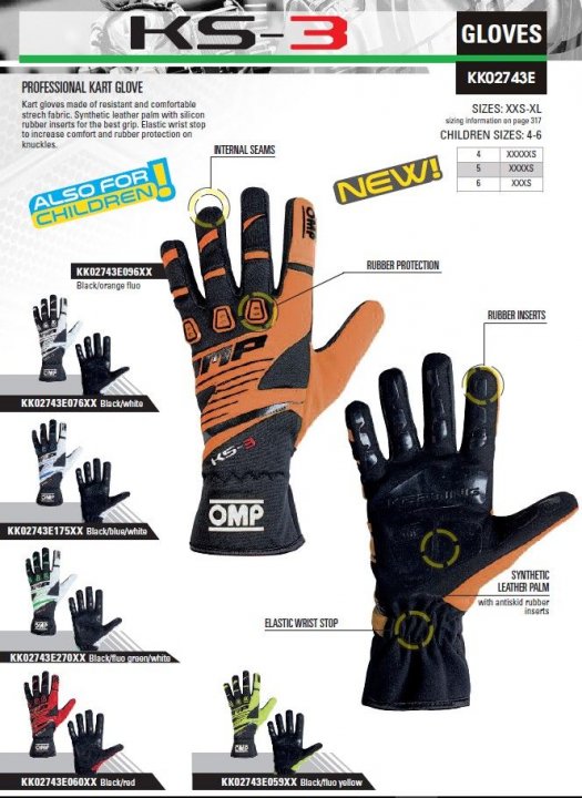 Перчатки OMP KS-3 оранжевый неоновый/черный