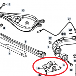 Кронштейн усиленный заднего продольного рычага BMW 3 E46 (2шт)