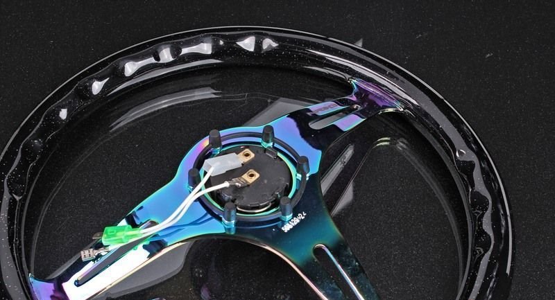 Руль NRG 350 мм, нулевой вылет, классический стиль, неохром