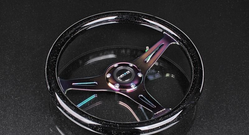 Руль NRG 350 мм, нулевой вылет, классический стиль, неохром