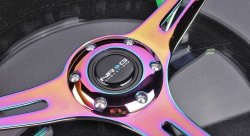 Руль NRG 350 мм, нулевой вылет, классический стиль, неохром