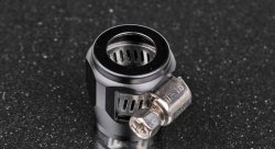 Фитинг хомут AN8 концевой, черный