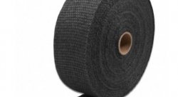 Термолента 50 мм - 10 м, 550°C, стекловолокно, черная