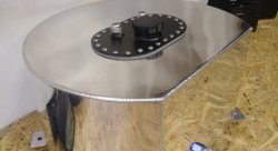 Бак топливный алюминиевый 40л, алюминиевая крышка