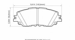 Колодки тормозные DC2076E16 DC Brakes RT.2 передние TOYOTA CAMRY V70 2017-> ; LEXUS ES 2018-> ; RAV 4 2018->