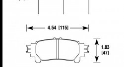 Колодки тормозные HB799F.597 HAWK HPS задн. Lexus RX350 2013-> ; HIGHLANDER 2013->