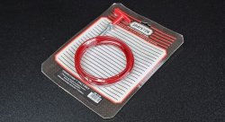 Трос выключателя массы 3000 мм, силиконовое покрытие, красный