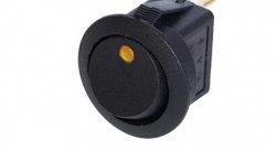 Кнопка вкл/выкл автомобильная 12V 20А со светящейся оранжевой точкой