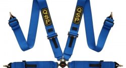 QSP ремни для автоспорта (3+3") (4-х точечн.), синий (с омологацией)