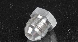 Фитинг приварной AN8 под ключ, алюминиевый
