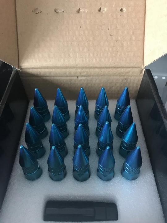 Гайки-пики, комплект 20шт, М12х1.25, сталь, синий