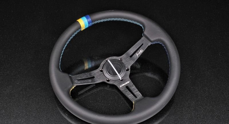 Руль 350 мм GReddy Style, кожа