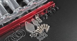 Коллектор впускной TOYOTA 2JZ-GTE + 90 мм дросель + рейка VVTI/ NON VVTI, верхняя загрузка