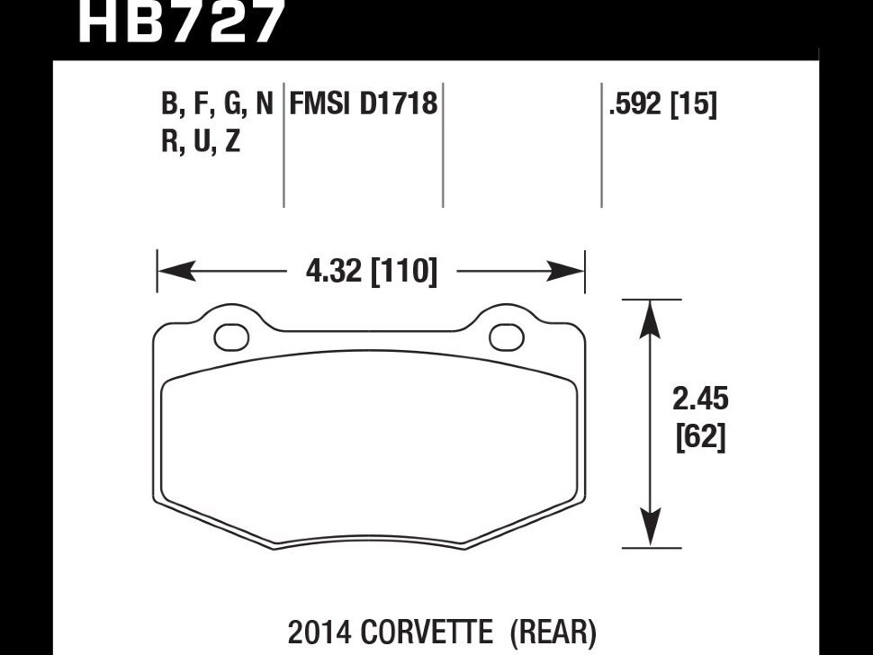 Колодки тормозные HB727W.592