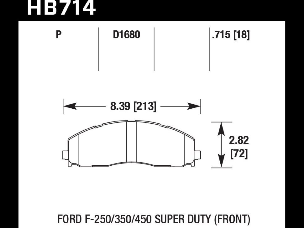 Колодки тормозные HB714Y.715 HAWK LTS