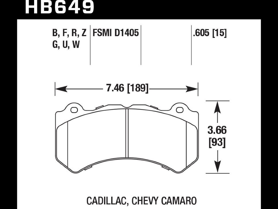 Колодки тормозные HB649N.605