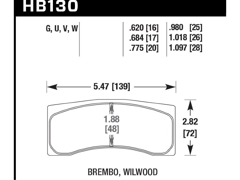 Колодки тормозные HB130B.620 HAWK HPS 5.0
