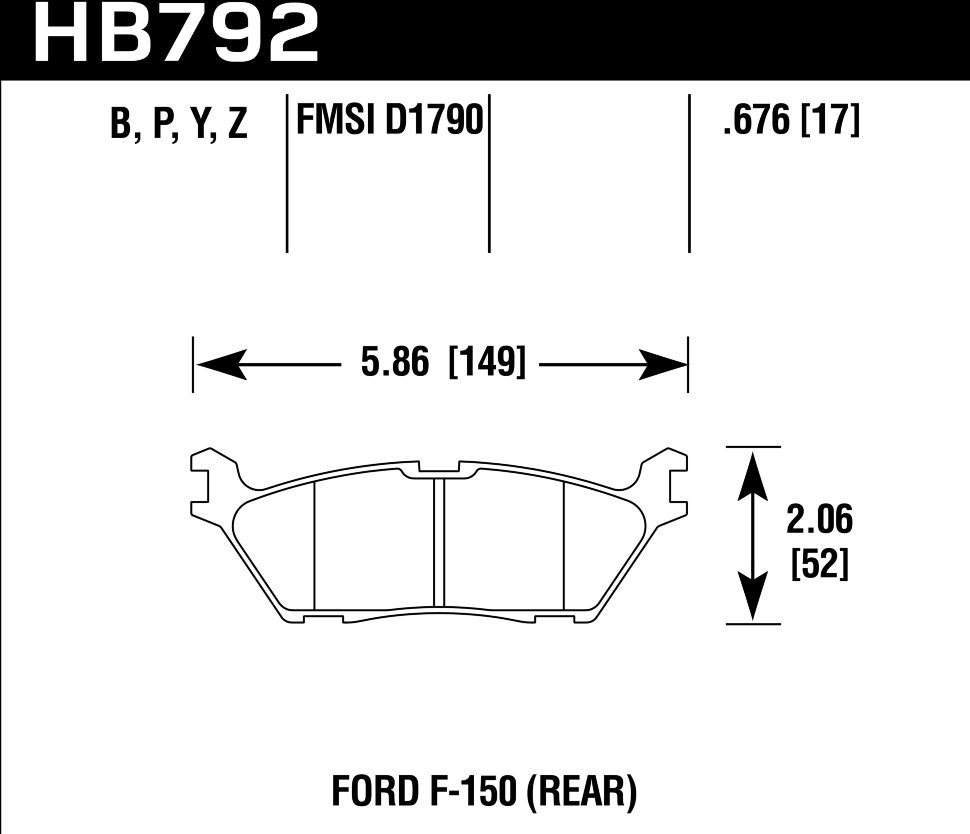 Колодки тормозные HB792P.676 HAWK SuperDuty