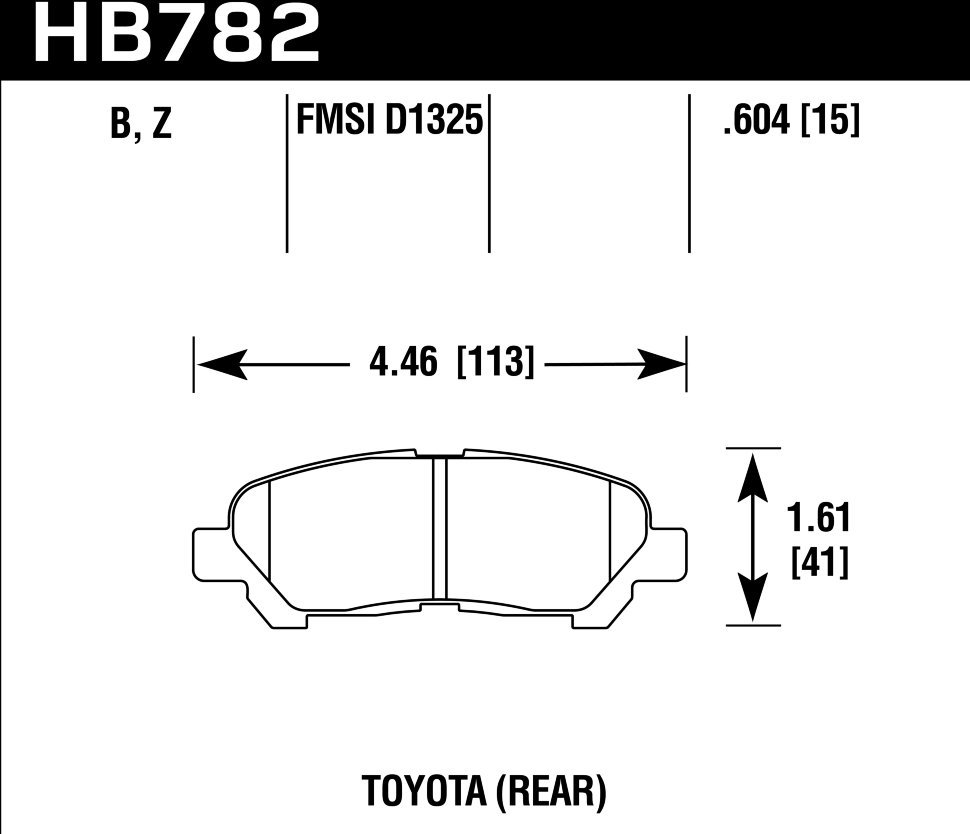 Колодки тормозные HB782B.604 HAWK HPS 5.0