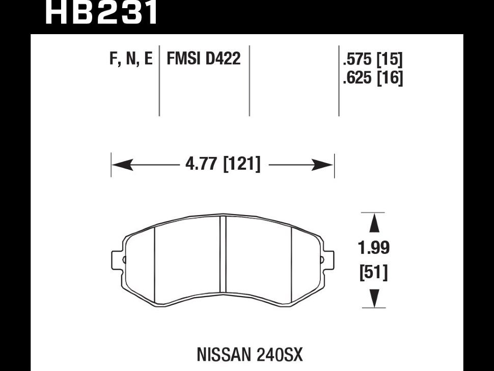 Колодки тормозные HB231B.625