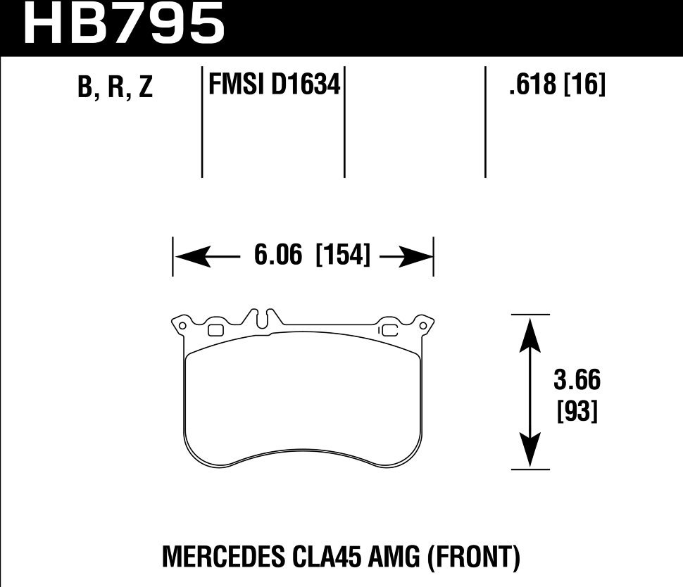 Колодки тормозные HB795Z.618 HAWK PC